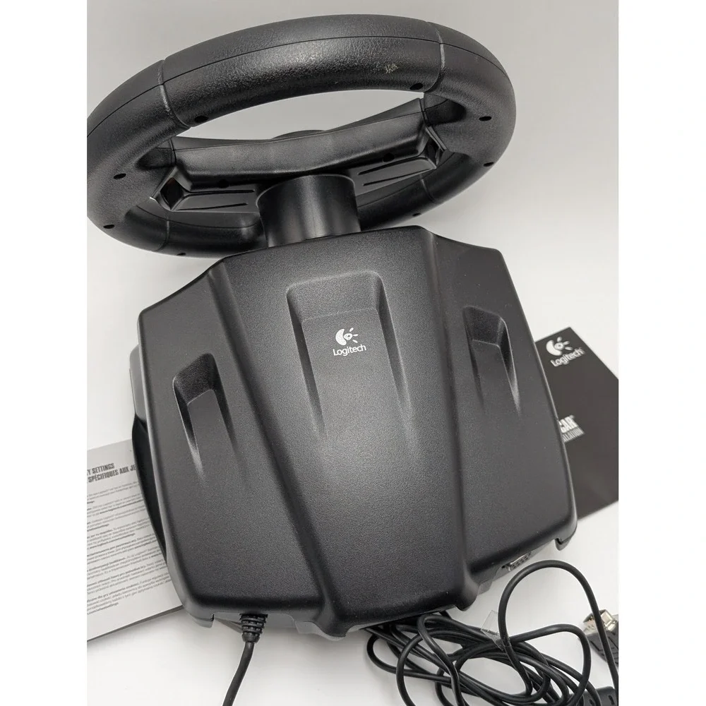 Logitech NASCAR Racing Wheel Xbox Original Black Wired Controller Pedals Boxed
